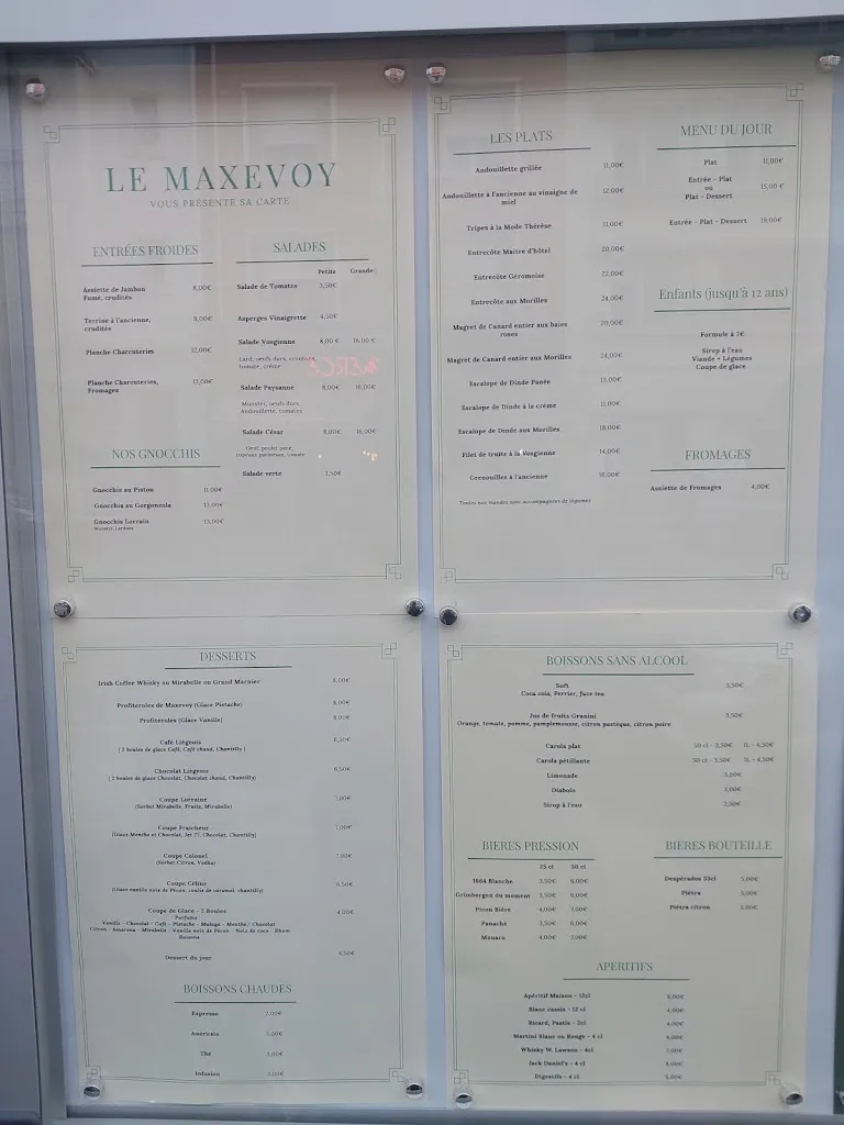 Menü_Restaurant Le Maxevoy_Charmes_Bild_1