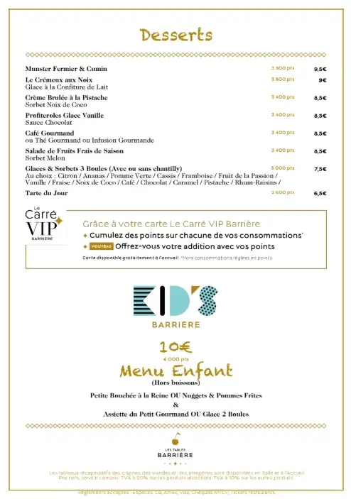 Menü_La Winstub du Casino Barrière Niederbronn-les-Bains_Niederbronn-les-Bains_Bild_1