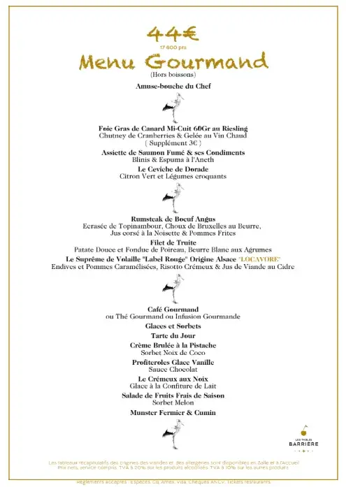 Menü_La Winstub du Casino Barrière Niederbronn-les-Bains_Niederbronn-les-Bains_Bild_2