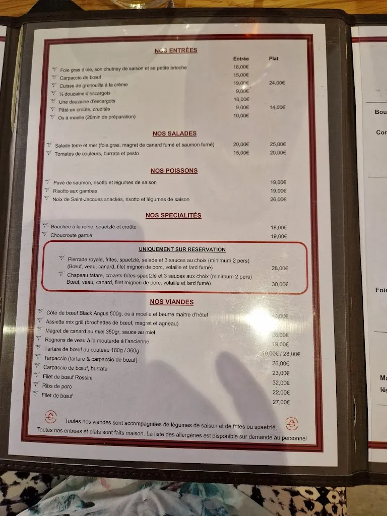 Menu_Restaurant le KOLIBRI_Rouffach_image_1