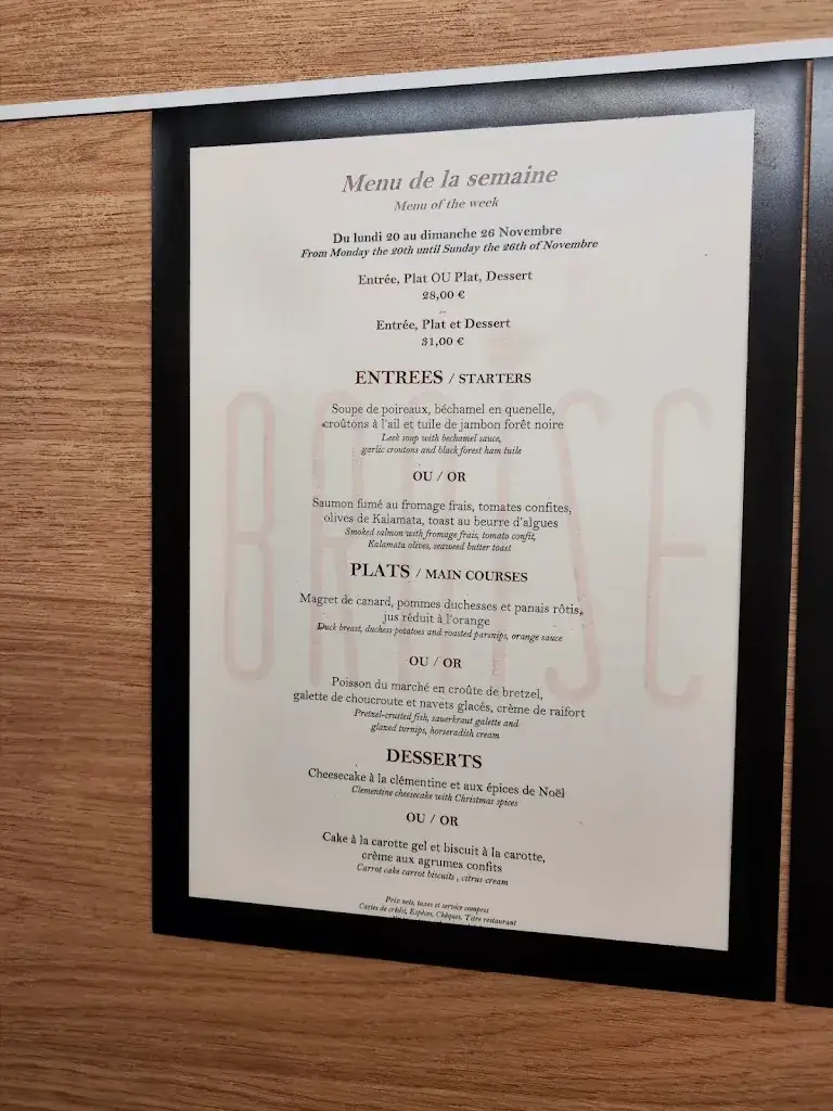 Menu_Restaurant Citadines Eurométropole_Oberhausbergen_image_4