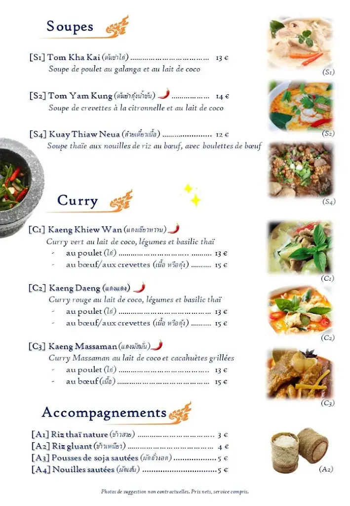Menu_TUK TUK THAÏ, restaurant thaïlandais_Châtillon-sur-Chalaronne_image_1