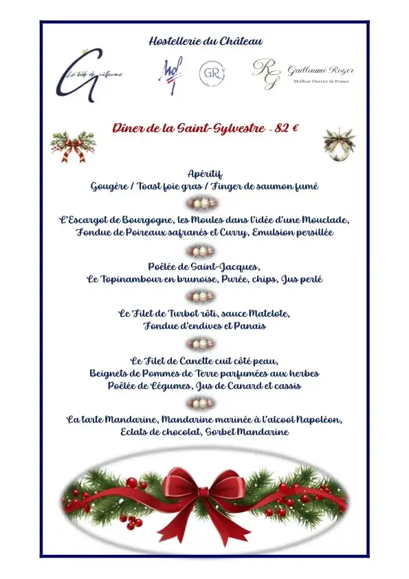 Menu_Hostellerie du Château, La table de Guillaume_Châteauneuf_image_1
