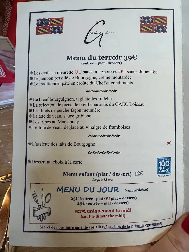 Menu_Hostellerie du Château, La table de Guillaume_Châteauneuf_image_2