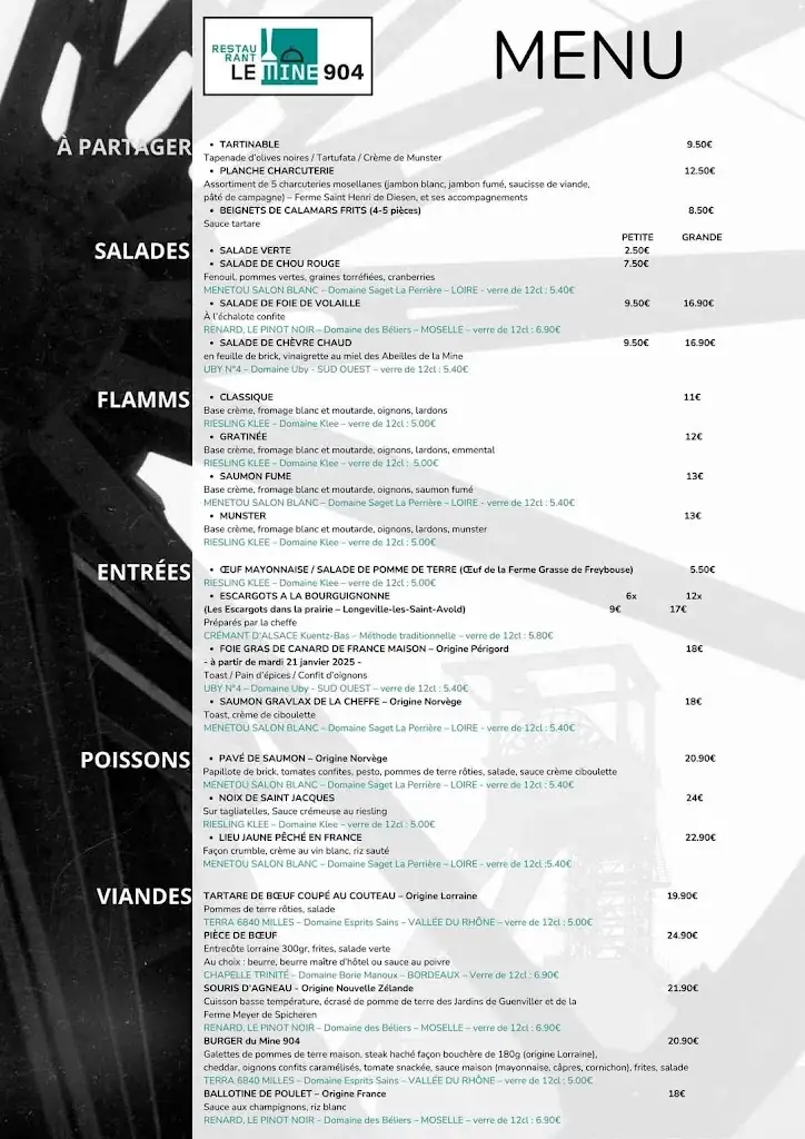 Menu_Le Mine904 - Restaurant Musée de la Mine_Petite-Rosselle_image_3