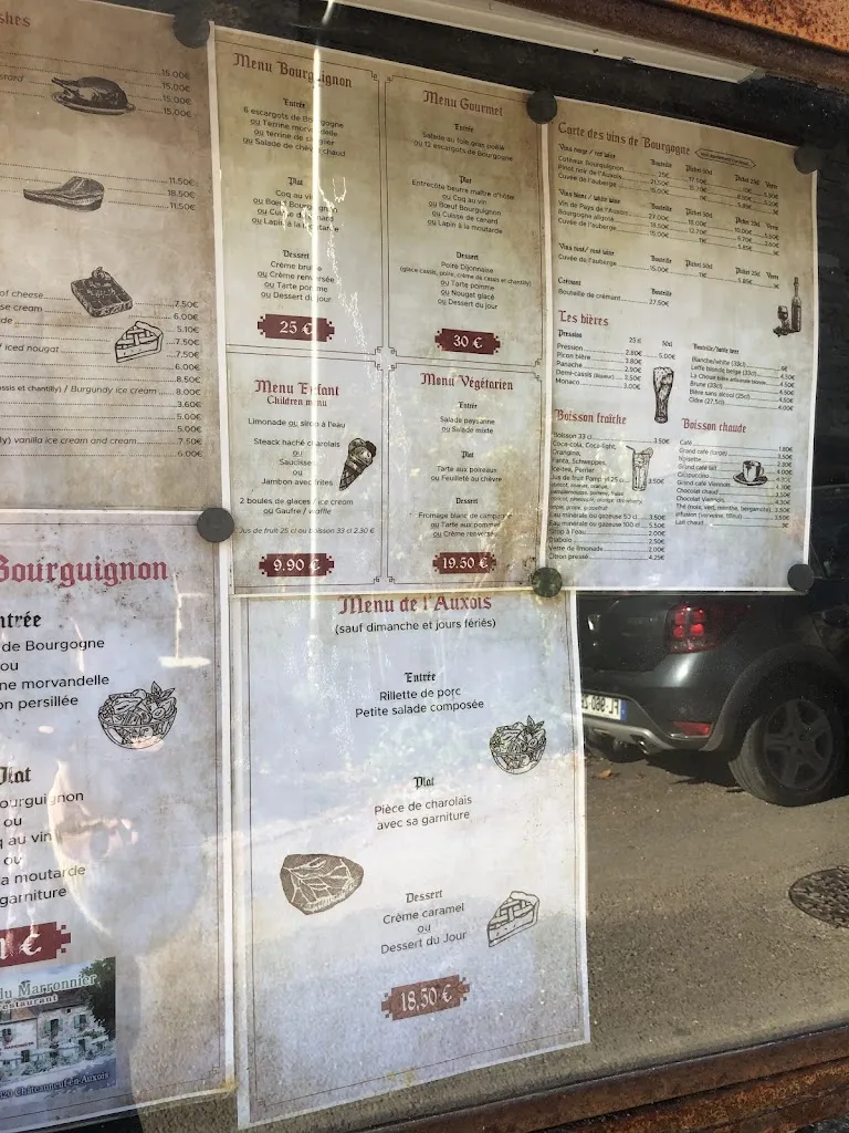 Menu_Auberge du Marronnier_Châteauneuf_image_1