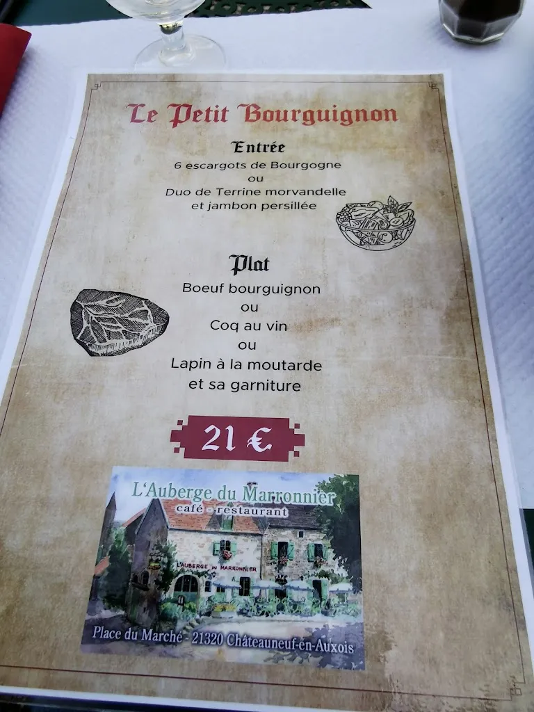 Menu_Auberge du Marronnier_Châteauneuf_image_2