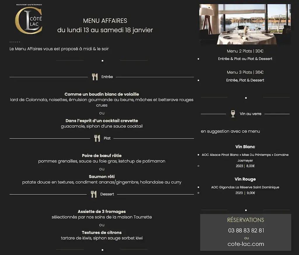 Menu_Côté Lac_Schiltigheim_image_1