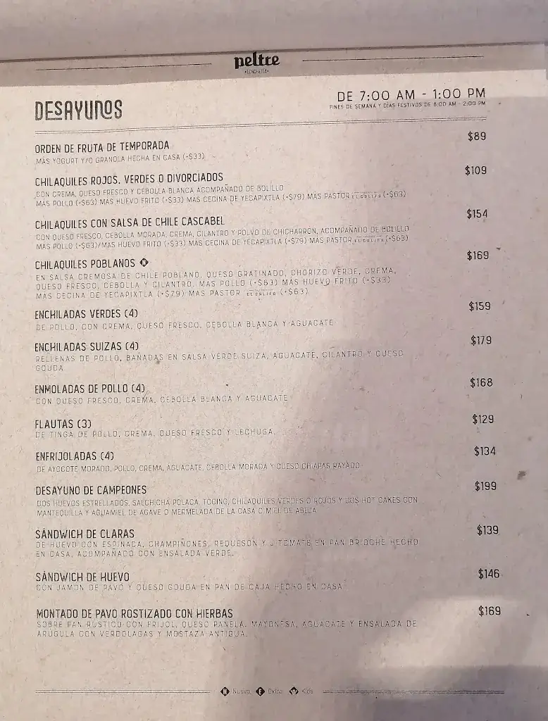 Menu_Peltre Lonchería _Mexico_image_1