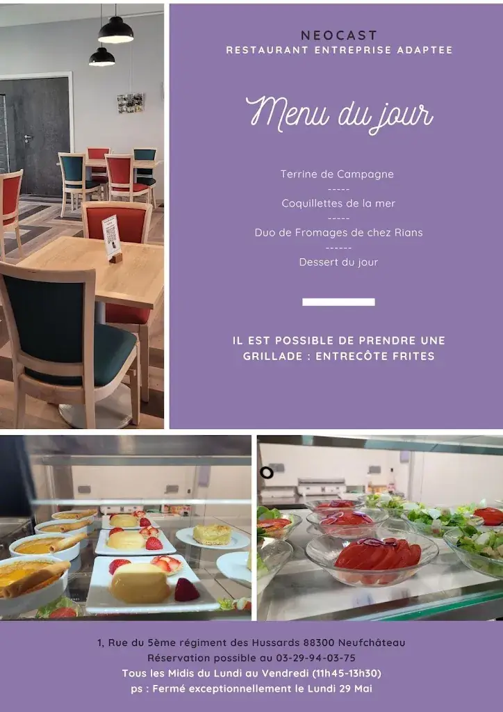 Menu_Le Néocast_Neufchâteau_imagen_2