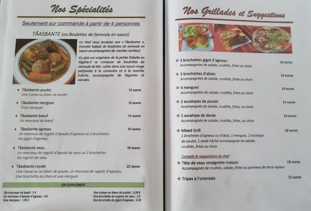 Menu_La Rose Des Sables_Pfastatt_image_1