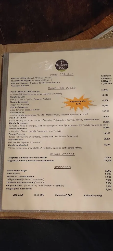 Menu_Au Numéro Vins_Nogent-sur-Seine_image_1
