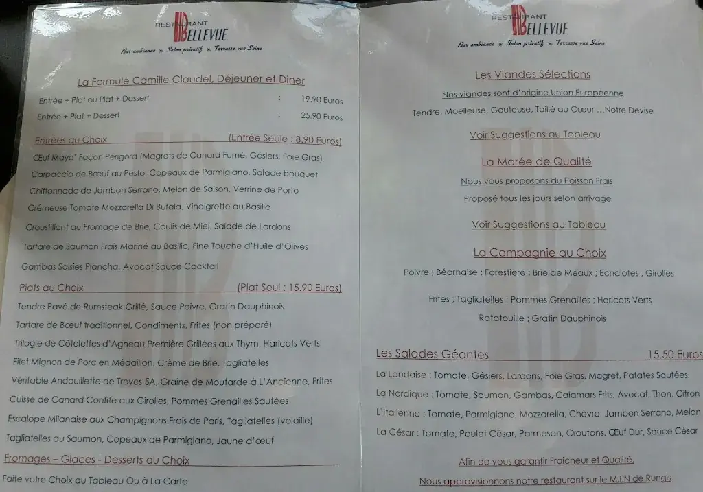 Menu_Café De Bellevue_Nogent-sur-Seine_image_1