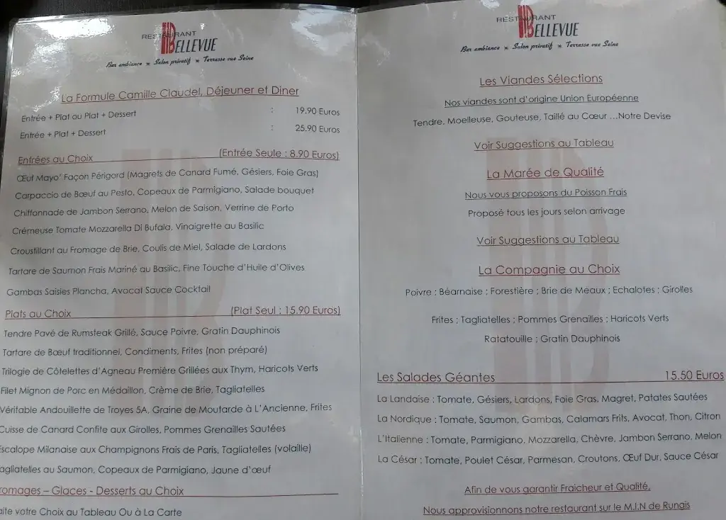 Menu_Café De Bellevue_Nogent-sur-Seine_image_2