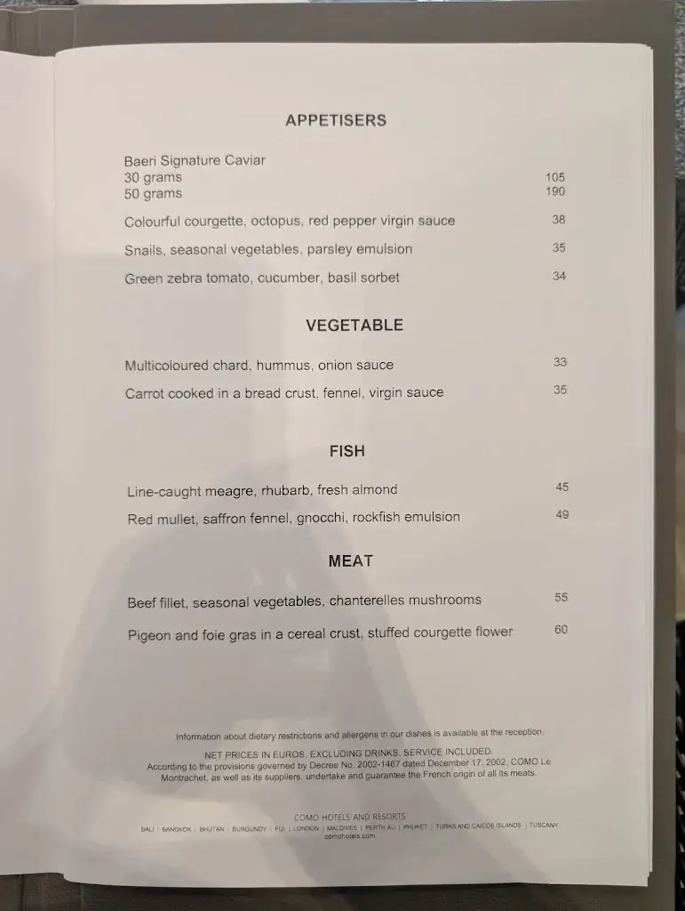 Menu_Le Montrachet Restaurant_Puligny-Montrachet_image_1