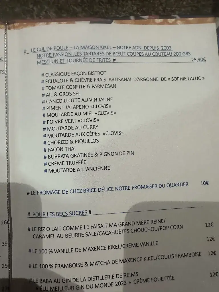 Menu_Au Cul de Poule Restaurant Reims - Bistronomie Reims_Reims_image_3