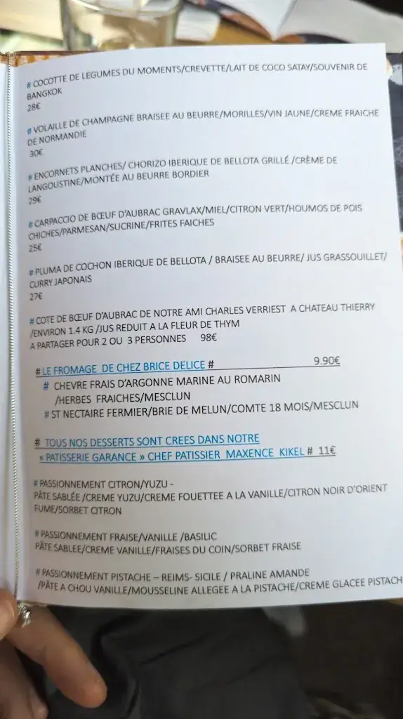 Menu_Au Cul de Poule Restaurant Reims - Bistronomie Reims_Reims_image_4