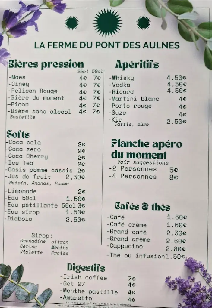 Menu_La Ferme du pont des Aulnes_Mazures_image_2