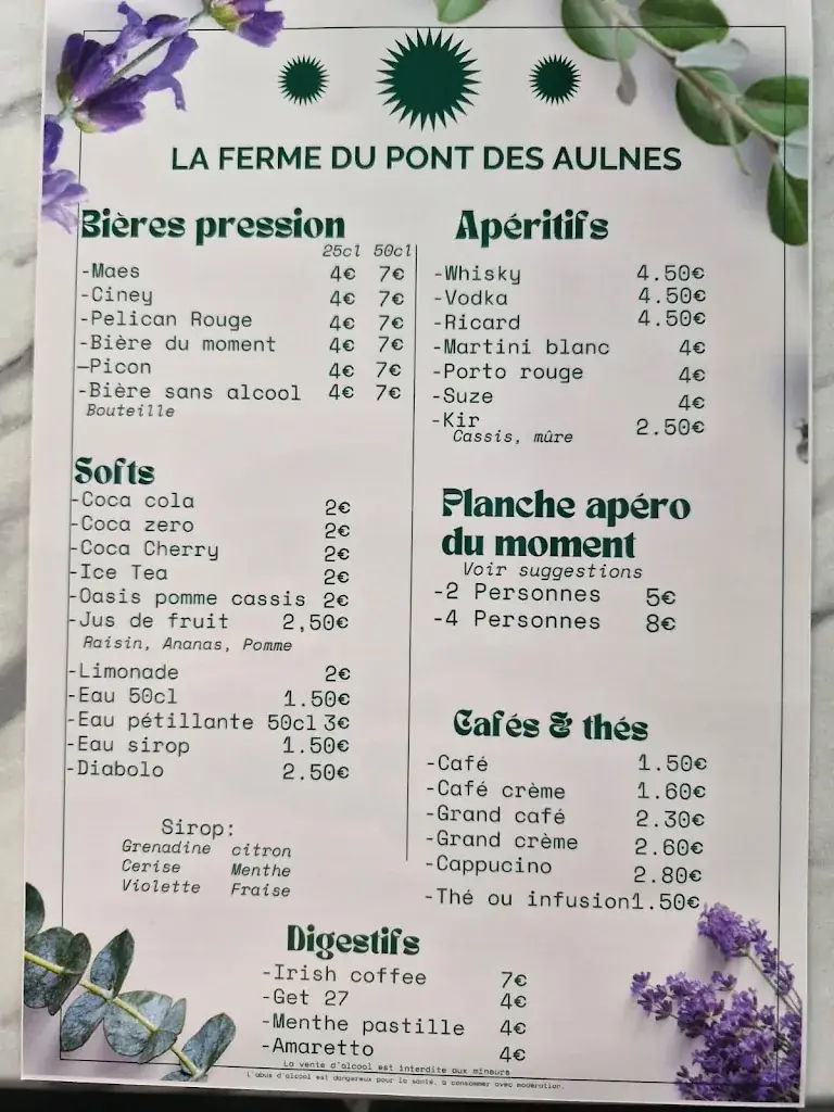 Menu_La Ferme du pont des Aulnes_Mazures_image_4