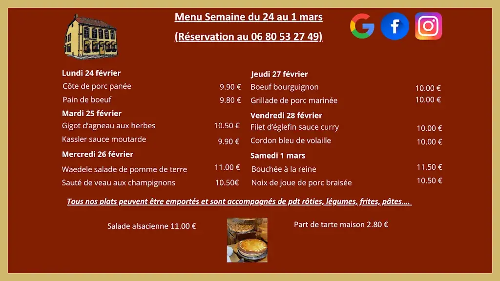 Menu_Bar et Restaurant Le Chabrot - Restauration traditionnelle sur place et plats à emporter_Phalsbourg_image_1