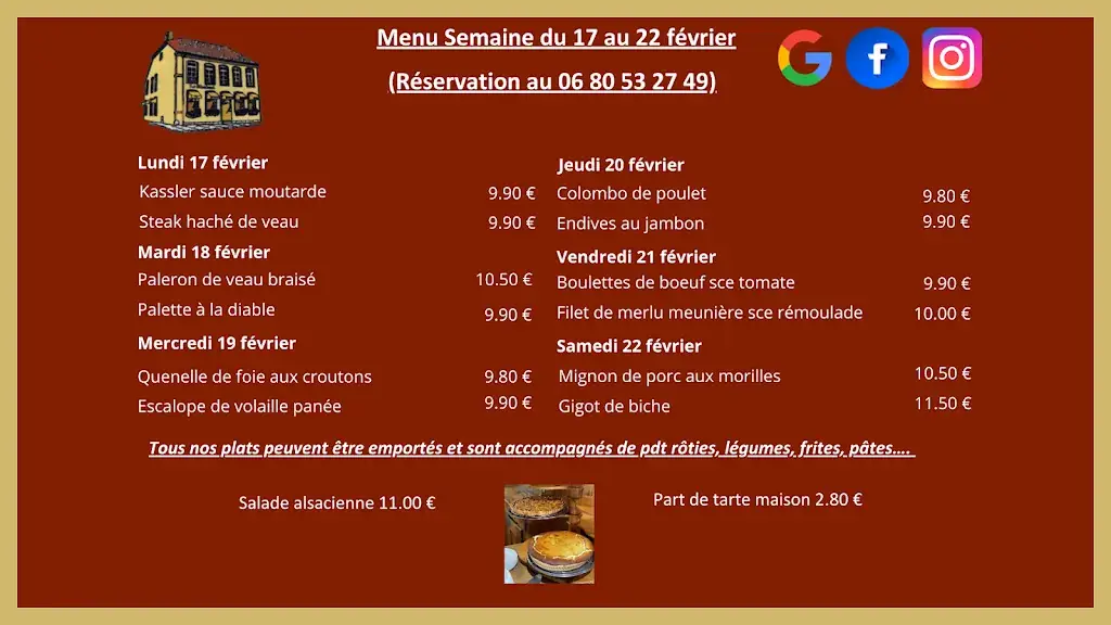 Menu_Bar et Restaurant Le Chabrot - Restauration traditionnelle sur place et plats à emporter_Phalsbourg_image_2