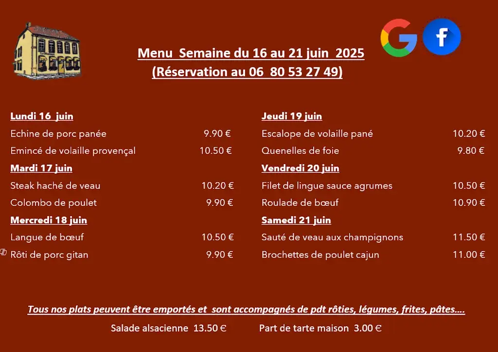 Menu_Bar et Restaurant Le Chabrot - Restauration traditionnelle sur place et plats à emporter_Phalsbourg_image_3