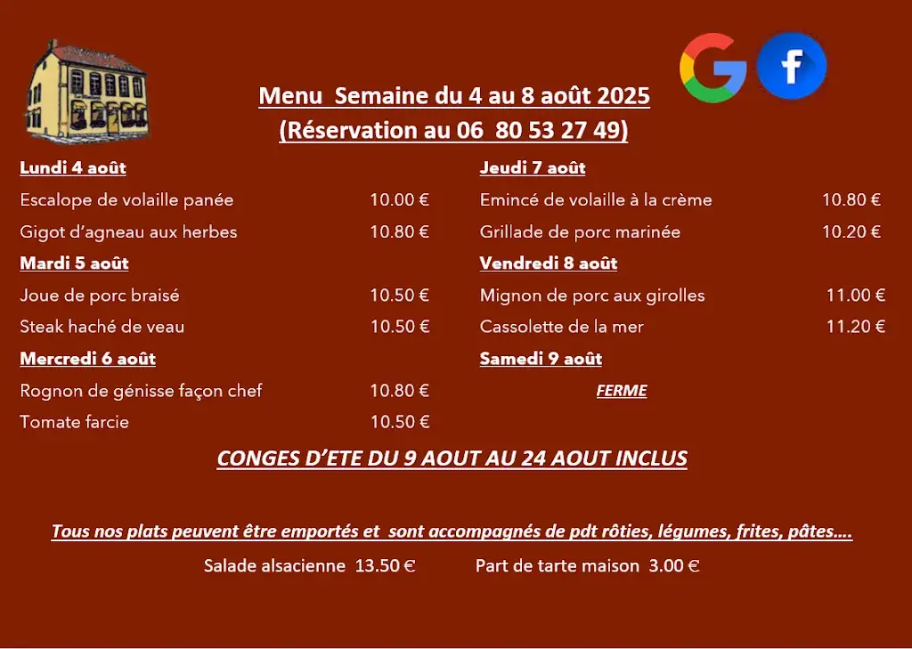 Menu_Bar et Restaurant Le Chabrot - Restauration traditionnelle sur place et plats à emporter_Phalsbourg_image_4