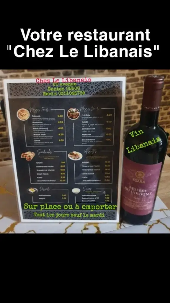 Menu_Chez Le Libanais_Revin_image_1