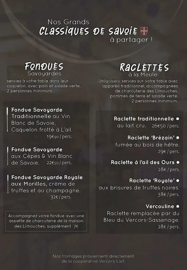 Menu_Le Chalet - Spécialités Savoyardes_Chatuzange-le-Goubet_image_2