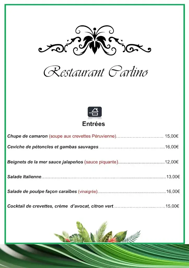 Menu_RESTAURANT CARLINO_Châtillon-sur-Chalaronne_image_3