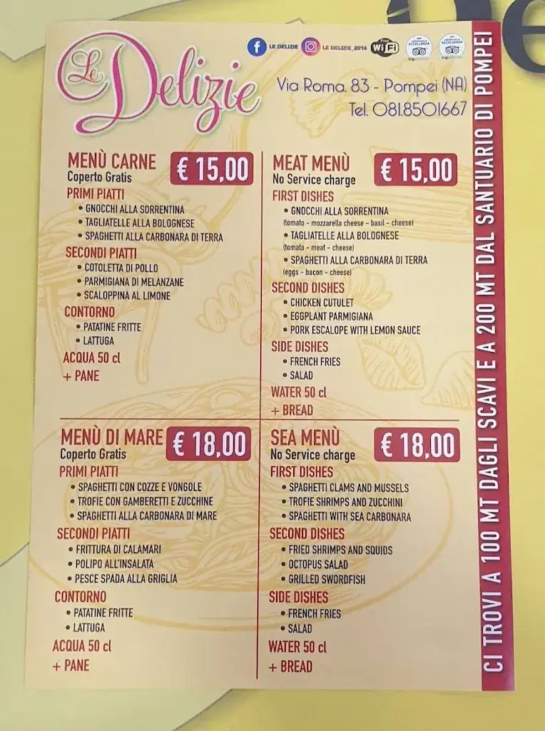 Menu_Le Delizie Pompei_Italy_image_3