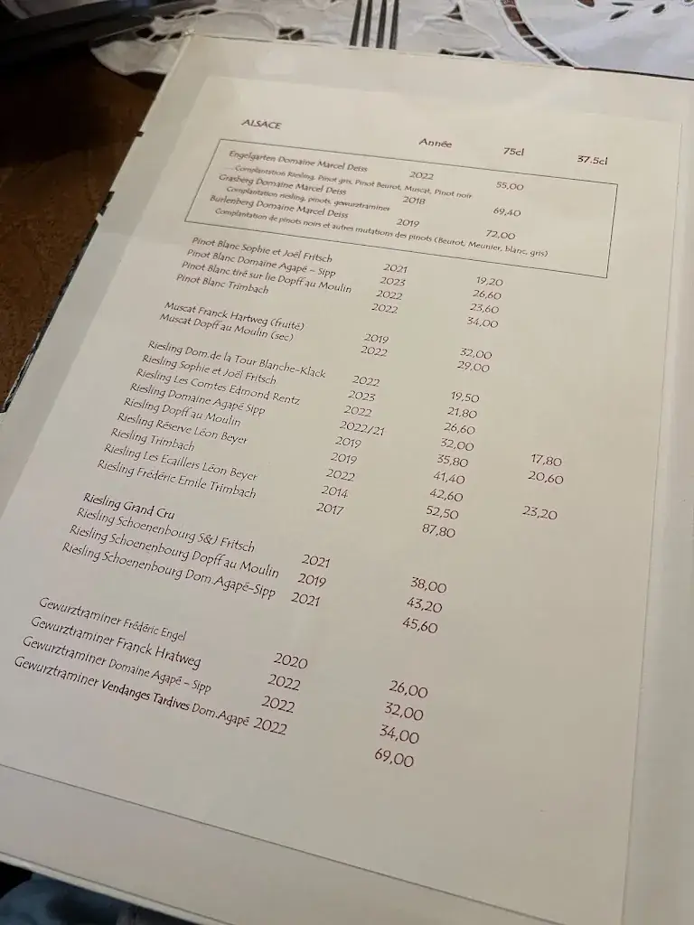 Menu_La Grappe d'Or - Riquewihr_Riquewihr_image_1