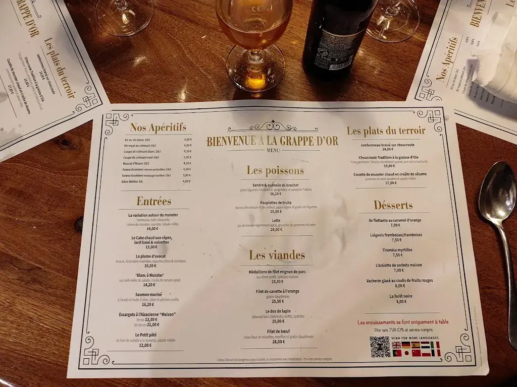 Menu_La Grappe d'Or - Riquewihr_Riquewihr_image_2