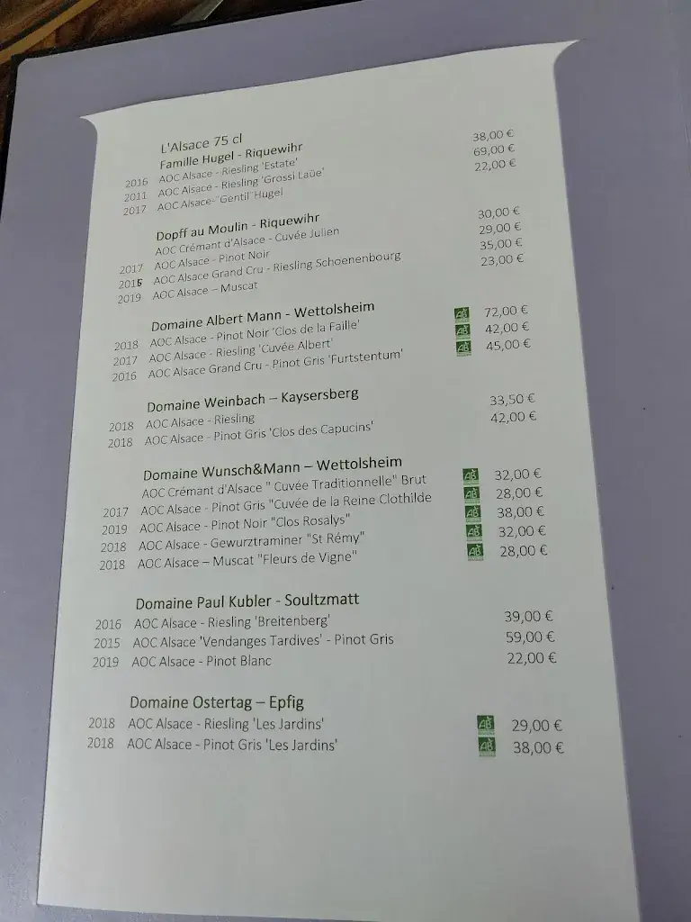 Menu_AOR La Table le goût et Nous - Riquewihr_Riquewihr_image_1