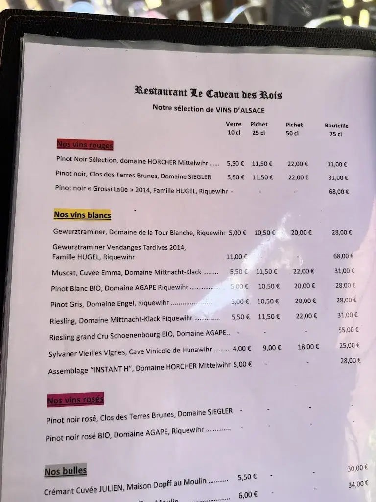 Menu_Le Caveau des Rois_Riquewihr_image_2