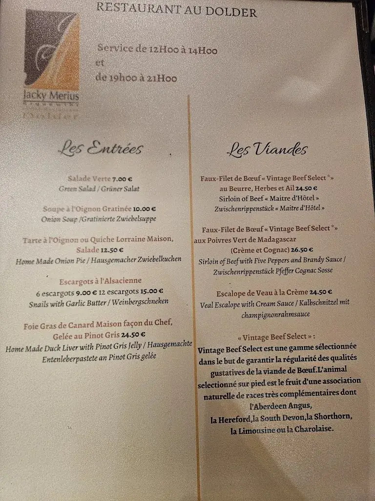 Menu_Au Dolder - Restaurant Riquewihr Colmar_Riquewihr_immagine_2