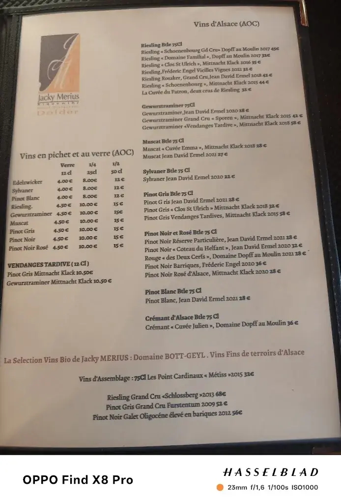 Menu_Au Dolder - Restaurant Riquewihr Colmar_Riquewihr_immagine_3