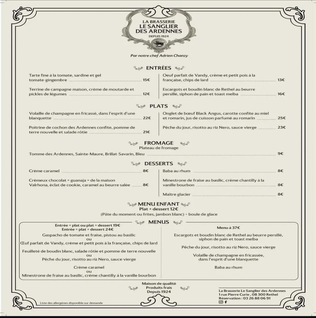 Menu_Brasserie Le sanglier des Ardennes_Rethel_image_3
