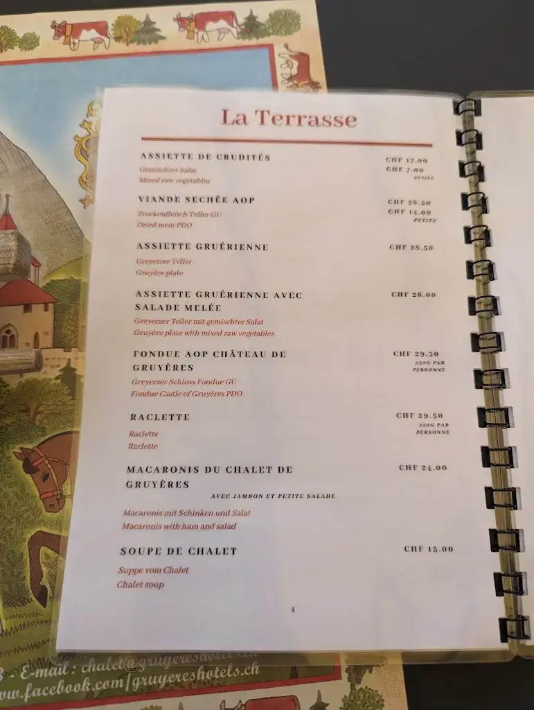 Menu_La terrasse du chalet_Gruyères_image_3
