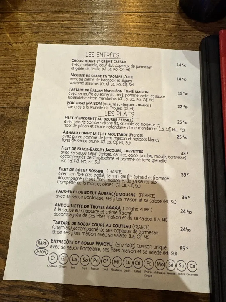 Menu_Restaurant La Maison_Troyes_image_1