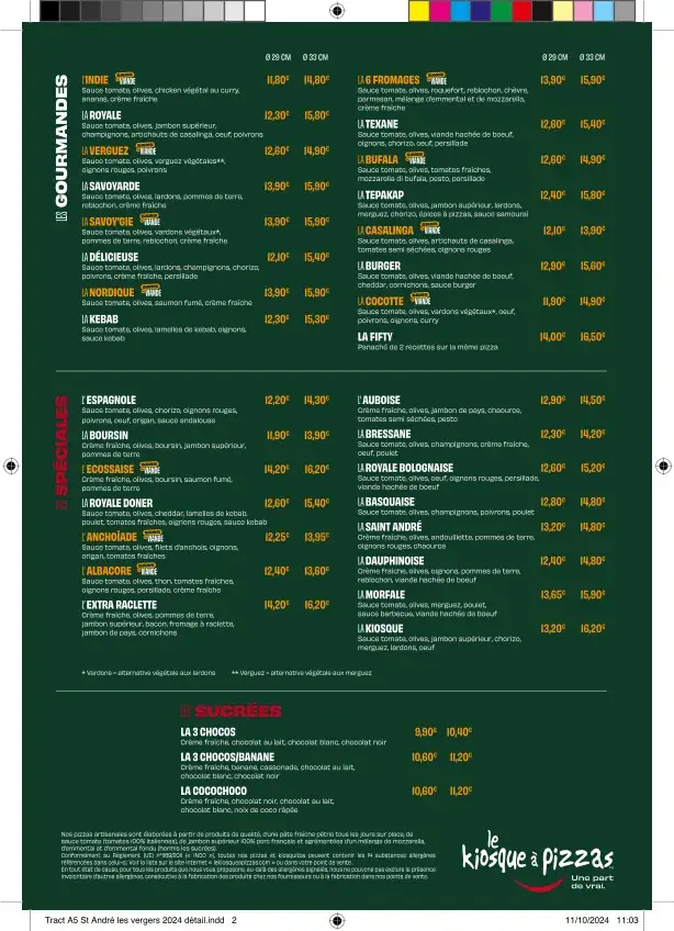 Menu_Le Kiosque à pizzas Troyes / Saint André les Vergers_Saint-André-les-Vergers_image_1