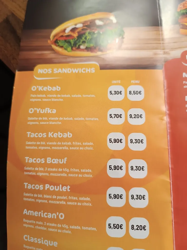 Menu_O'malo Romilly-sur-Seine_Romilly-sur-Seine_image_4