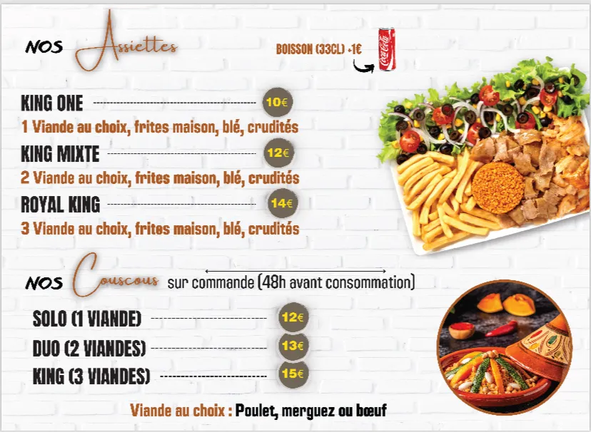 Menu_O’KINGS Fast Food Romilly sur Seine_Romilly-sur-Seine_image_1