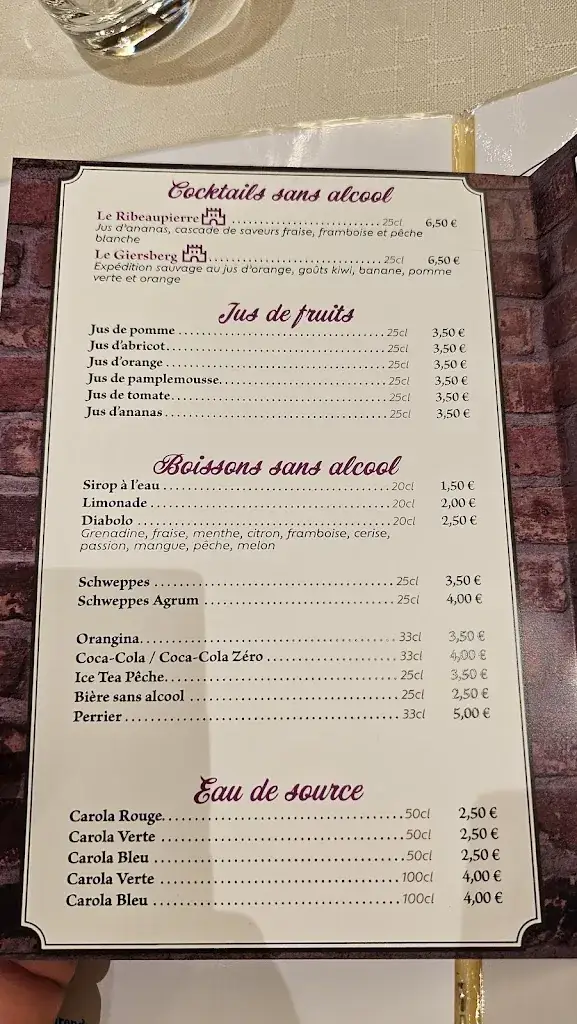 Menu_Restaurant Aux Trois Châteaux_Ribeauvillé_image_1