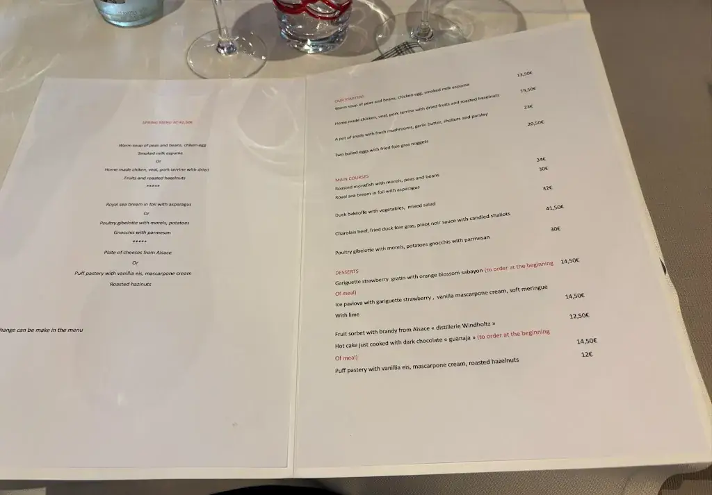 Menu_Au Relais des Ménétriers_Ribeauvillé_imagen_1
