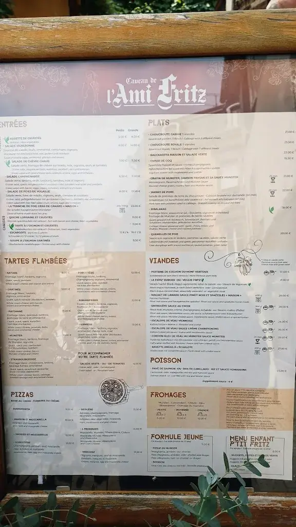 Menu_Restaurant Caveau de l'ami Fritz_Ribeauvillé_image_1