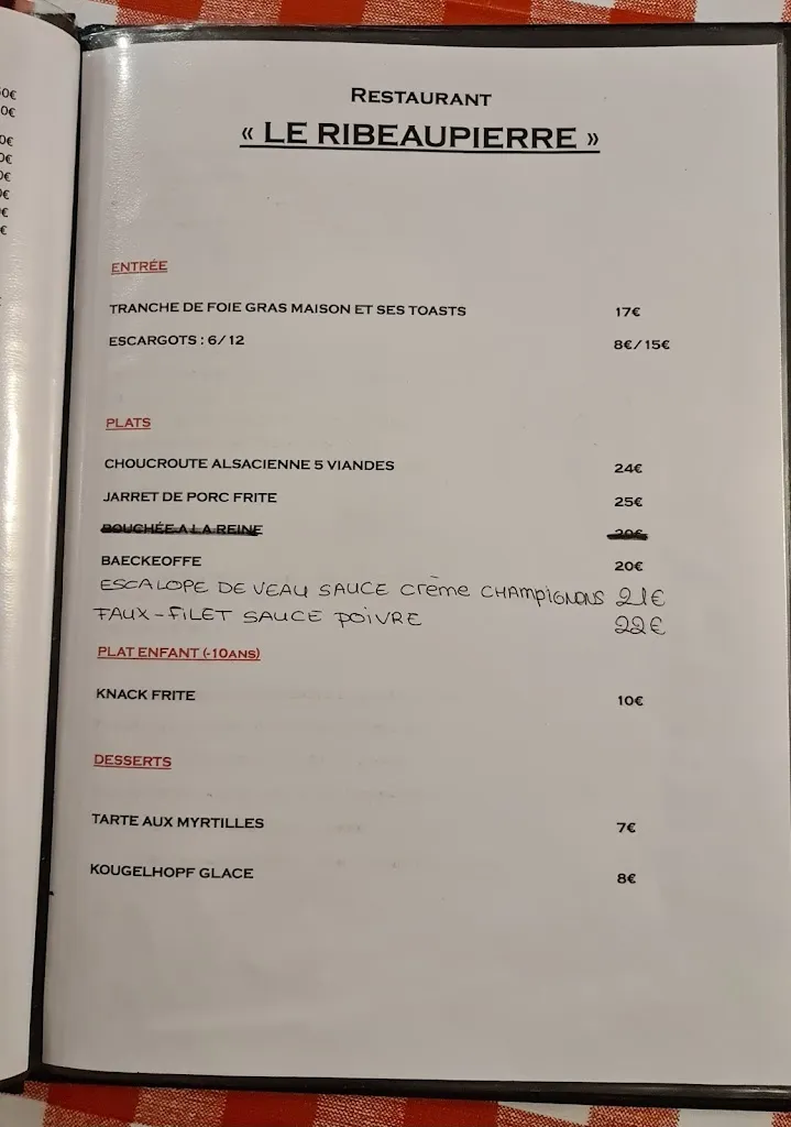 Menu_Le Restaurant Ribeaupierre_Ribeauvillé_image_4