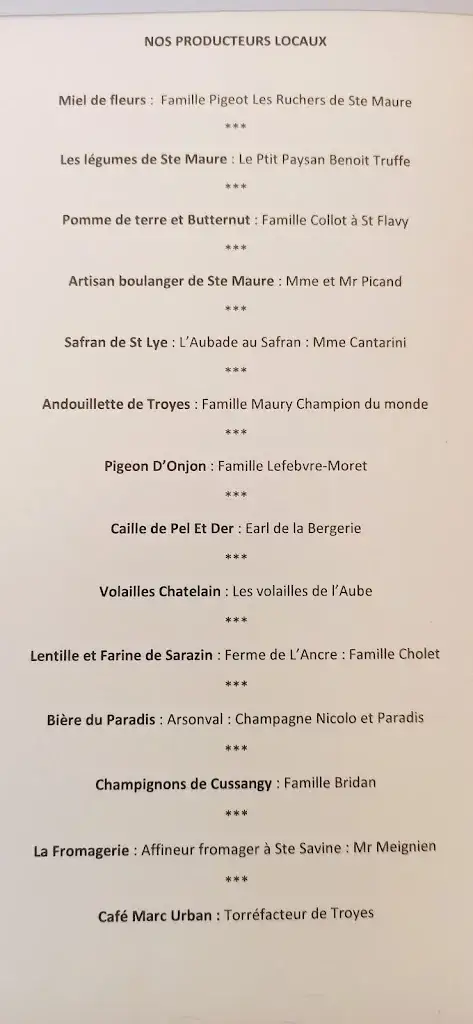 Menu_Auberge de Sainte Maure_Sainte-Maure_immagine_4