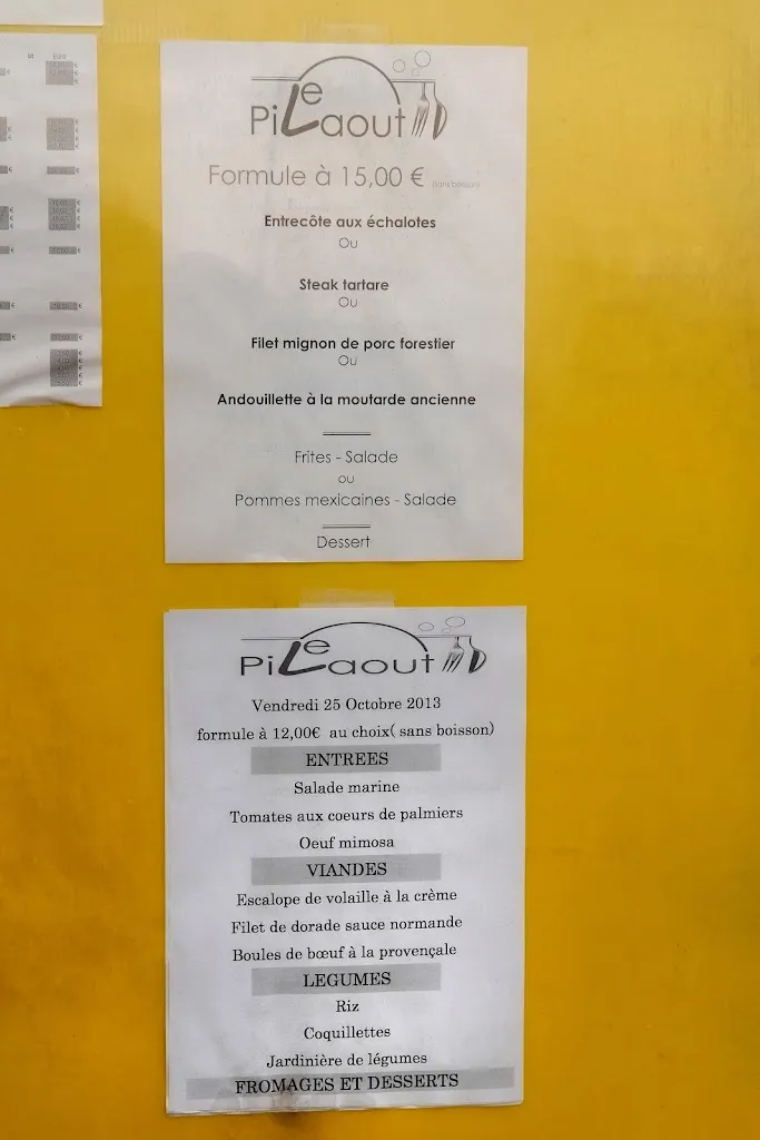 Menu_Restaurant Traiteur Le Pilaout_Saint-Lyé_image_1