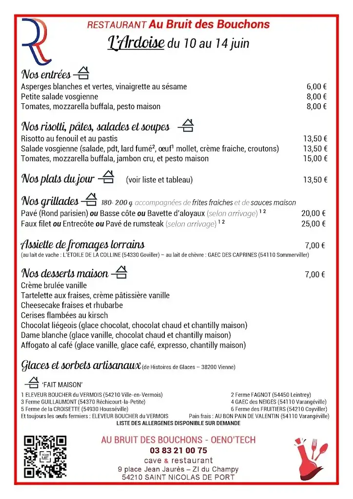 Menü_Restaurant Au bruit des bouchons_Saint-Nicolas-de-Port_Bild_2